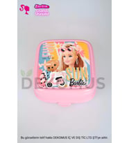 LİSANSLI BARBIE 2 KATLI BESLENME KUTUSU *SMART LUNCH BOX* INSPIRE (Pembe)