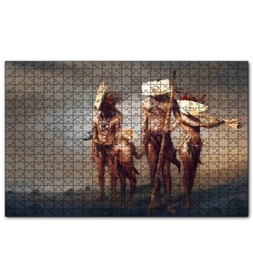 Cakapuzzle Yerli Savaşçı Ailesi Silahlarıyla Puzzle Yapboz MDF (Ahşap) (500 Parça)