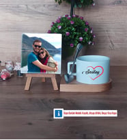 Sevgiliye Hediye Fotoğraflı Dekoratif Taş, Kupa Bardak Beyaz Hediye (Model 8)