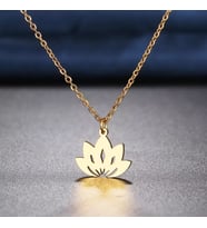 Kişiye Özel 925 Ayar Gümüş Zambak Kolye (Gold)