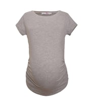 LuvmaBelly  Maternity 2009_2015 Pamuklu Hamile (9 Renk Mevcut) T-shirt (Gri)