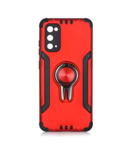 Galaxy S20 Kılıf Stand Olma Özellikli Araç Tutuculu Ko ko Kılıf (Kırmızı)