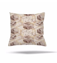 Geometrik Patchwork Çiçek Etnik Gizli Fermuarlı Yastık Kılıfı Kırlent Kılıfı Koltuk Yastık Kılıfı  (Ekru)