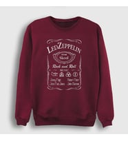 Presmono Unisex Beyaz Old Led Zeppelin Sweatshirt 96553tt (Bordo)