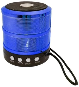 WS-887 Mini Metal Bluetooth Hoparlör TF Kart / USB /FM (Mavi)