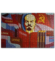 Cakapuzzle Mozaik Lenin ve Orak Çekiç  Puzzle Yapboz MDF (Ahşap) (500 Parça)