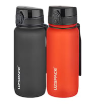 Uzspace 2'li Tritan Matara Seti 650 ml 14 Farklı Renk Seçeneği FiftyFifty (Siyah)