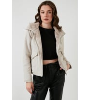 Only Kadın Onldahlia Çitf Taraflı Kürk Mont 15208777 (Krem)
