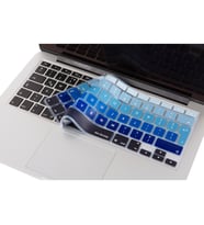 Laptop MacBook Air Pro Klavye Koruyucu 13-15-17inc Avrupa İngilizce A1466 Ombre (Lacivert-Mavi)