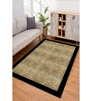 Dijital Kaymaz Taban Yıkanabilir Renkli Salon Halısı Mutfak Halısı Yolluk ND-SD-443 (Siyah)