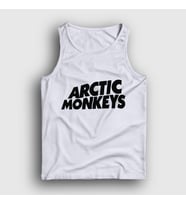 Presmono Unisex Sarı Logo Arctic Monkeys Atlet 14349tt (Beyaz)