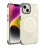 Apple iPhone 14 Plus Kılıf Zore Wireless Şarj Özellikli Desenli Hot Kılıf (Gold)
