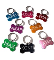 METAL KÖPEK KÜNYESİ ÖN YÜZ ARKA YÜZ LAZER KAZIMA - ÜCRETSİZ KARGO (Altın)