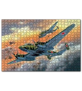 Cakapuzzle Nostaljik Bombardıman Savaş Uçakları Çizim  Puzzle Yapboz MDF (Ahşap) (255 Parça)