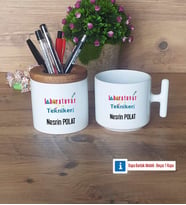 Laboratuvar Teknikeri Kalemlik, Kupa Bardak T Kişiye Özel Hediye (Model 1)