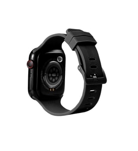 Apple Watch 7 45mm KRD-23 Silikon Kordon (Siyah)