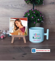 Kimya Öğretmeni Fotoğraflı Dekoratif Taş, Kupa Bardak Beyaz Hediye Öğretmenler Günü Hediyesi (Model 12)