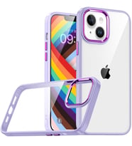 Apple iPhone 14 Kılıf Case, Kamera Lens Korumalı Elektroplatin Kaplama Sert PC Koruyucu Colourful Platinum Serisi (Lila)