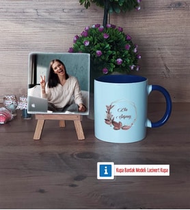 Doğum Günü Hediyesi İsme Özel Fotoğraflı Dekoratif Taş, Kupa Bardak Beyaz Hediye (Model 3)