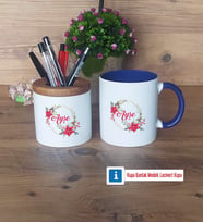 İsme Özel Doğum Günü Hediyesi Kalemlik, Kupa Bardak T Kişiye Özel Hediye (Model 6)