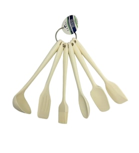 6 PARÇA KEPÇE SİLİKON SETİ 21 cm (Krem)