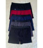 5'li Fırsat Ürünü Erkek %100 Pamuk Lastik Bel Boxer  (Karışık)