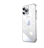 Apple iPhone 14 Pro Max Kılıf Zore Riksos Magsafe Silikon Kılıf (Gümüş)