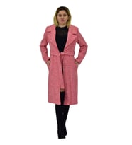 Kadın Pıtırcık Uzun Kaşe Kaban BGL-ST04121 (Nar Çiçeği)