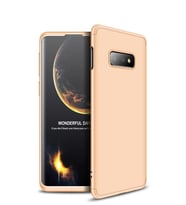 Microsonic Samsung Galaxy S10e Kılıf Double Dip 360 Protective (Gold)