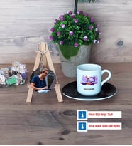 Bilgisayar Mühendisi Türk Kahvesi Fincanı Ahşap Altlıklı ve Fotoğraflı Ahşap Anahtarlık Hediye (Model 7)