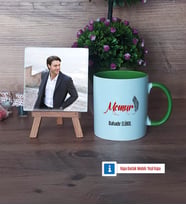 Memur Fotoğraflı Dekoratif Taş, Kupa Bardak Beyaz Hediye (Model 14)