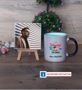 Teknoloji ve Tasarım Öğretmeni Fotoğraflı Dekoratif Taş, Kupa Bardak Beyaz Hediye Öğretmenler Günü Hediyesi (Model 9)