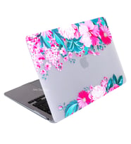 McStorey Macbook Pro ile Uyumlu Kılıf M1-M2 HardCase A1706-08 A1989 2159 2251 A2289 A2338 Flower07NL (Açık Pembe)