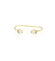 Kadir Jewellery 22 Ayar Altın Kaplama El İşçiliği Zirkon Taşlı Kadın Charm Bileklik (Beyaz)