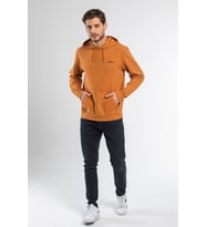 Süperlife Kapşonlu Uzun Kollu Baskılı Dar Kalıp İnce Erkek Sweatshirt SPR 2019K61 (Taba)