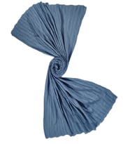 Mim Eşarp Bambu Kraş Ağaç Kabuğu Pliseli Kadın Şal 80x190 cm (İndigo)
