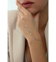 Usho Jewelry Yuvarlak Taş Detay Şahmeran, Kadın Şahmeran (Gümüş)
