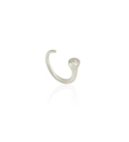 Kadir Jewellery 925 Ayar Gümüş Kaplama Zirkon Taşlı Ayarlanabilir Kadın Minimal Yüzük (Beyaz)