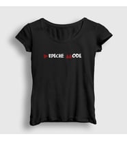 Presmono Kadın Sarı Delta Depeche Mode T-Shirt 139969tt (Siyah)