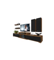 Decoraktiv Flex 5d Slm Tv Ünitesi Tv Sehpası (Siyah - Ceviz)
