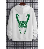 Unisex Floki Baskılı Sweatshirt (A.Beyaz)