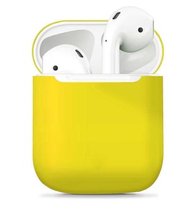Apple Airpods 1. / 2. Nesil Uyumlu Kılıf Silikon Renkli Yumuşak Case 13 (Sarı)