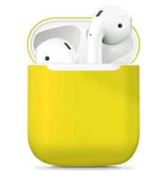 Apple Airpods 1. / 2. Nesil Uyumlu Kılıf Silikon Renkli Yumuşak Case 13 (Sarı)