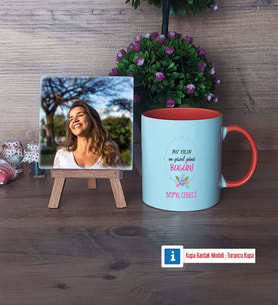 Doğum Günü Hediyesi Fotoğraflı Dekoratif Taş, Kupa Bardak Beyaz Hediye (Model 13)