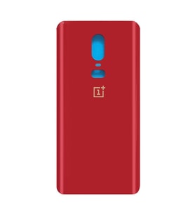 Oneplus 6 Uyumlu Arka Pil Batarya Kapağı Cam A6000 A6003 (Kırmızı)