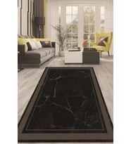 Dijital Kaymaz Taban Yıkanabilir Modern Renkli Salon Halısı Mutfak Halısı Yolluk ND-HT-161 (Antrasit)