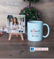 Eczane Teknikeri Fotoğraflı Dekoratif Taş, Kupa Bardak Beyaz Hediye (Model 1)