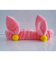 MAGRİB tavşan kulaklı peluş saç bandı (Pudra)