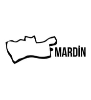 Mardin Harita Araba Sticker siyah 18x8 CM (Siyah)