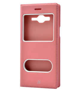 Galaxy J3 Kılıf Dolce Kapaklı Kılıf (Pembe)